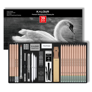 KALOURアート用品プロプレミアムスケッチとドローイングペンシルセット白黒木炭ペンシル - Product Image 1