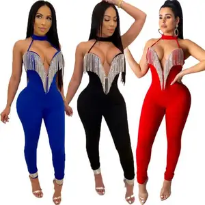 JYHS-1 महिलाओं पोशाक 8235 2019 टॉपलेस सेक्सी नाइट क्लब क्रिस्टल भव्य Jumpsuit