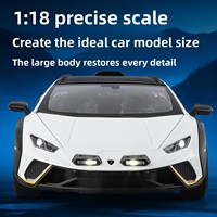 Modèle de voiture de sport tout-terrain HMB 1:18 en métal moulé sous pression Volly avec 4 portes ouvrables, lumières, son, contrôle par friction et direction, roues avant articulées