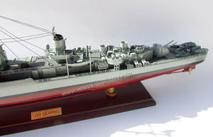 USS Gearing (DD 710) Class Destroyer Modelo de barco de madera Precio atractivo de alta calidad Artesanía Regalo novedoso - Product Image 2