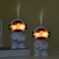 Nouveauté Humidificateur d'air avec port USB Type-C 220 ml Forme d'astronaute Design étoile d'amour Ultra silencieux Arrêt automatique Diffuseur d'arômes nocturne