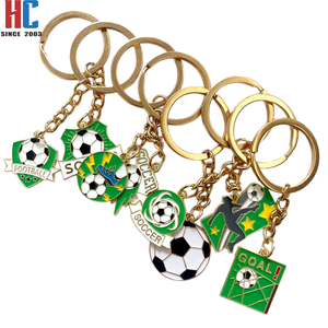 Porte-clés et breloques de <span class=keywords><strong>voiture</strong></span> et de sac personnalisés en métal émaillé, souvenirs de football USA, Canada et Mexique, fabriqués en usine depuis 23 ans - Product Image 2