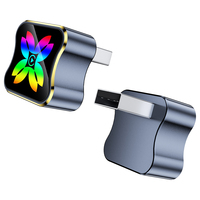 Adaptador Inalámbrico CarPlay 2 en 1 con Puerto USB Azul y Detalles Dorados, Convierte CarPlay con Cable a Inalámbrico