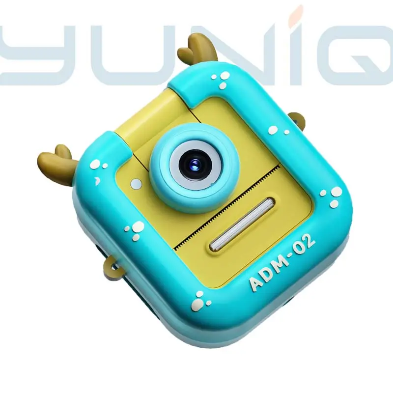 Yuniq 2.4' Screen Thermal Instant Instant Mini Camera 180 Degree Flipped Lens Selfie Mini Cheap Printer Digital Camera Kids M8