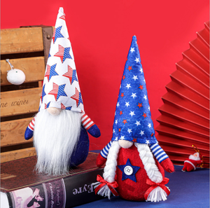 Gnomes en tissu du jour de l'indépendance du 4 <span class=keywords><strong>juillet</strong></span> avec ornements de drapeau américain Gnomes en peluche Gonk du 4 <span class=keywords><strong>juillet</strong></span> - Product Image 2