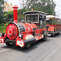 Train touristique Nova Rides 42 places en acier diesel ST-42 pour parcs d'attractions