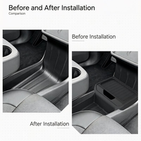Boîte de rangement centrale arrière pour Tesla Model Y, style TPE, plateau de console de voiture, accessoires standard