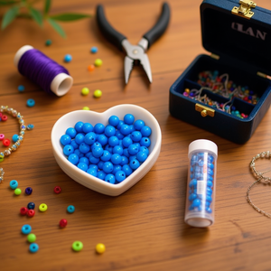 ILAN Perline Luminose Blu 8mm per Creazione di Gioielli - Product Image 3