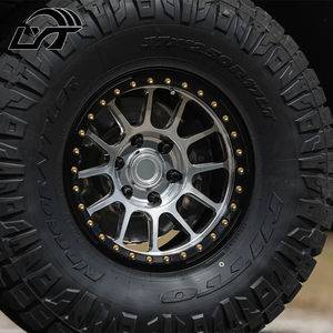 Rines <span class=keywords><strong>LYT</strong></span> Personalizados de 17 Pulgadas, Forjados, Todoterreno, Estilo Beadlock, de Aleación de Aluminio para Jeep, Ford, Camionetas 4x4, SUV - Product Image 5