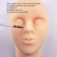 Kit pour simulation de tête naturelle en Silicone, modèle en forme de Micro-modelage, injection facial, suture, tampons pour la peau, 50 pièces