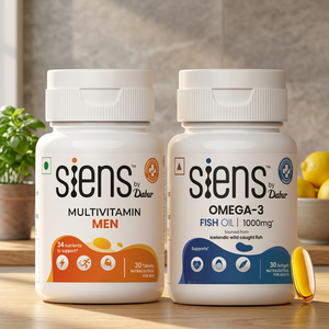 Comprimés d'extraits de plantes sauvages pour le bien-être avancé avec des capsules d'huile de poisson oméga 3 et des comprimés multivitaminés pour hommes et femmes - Product Image 1