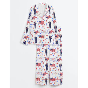 Conjuntos <span class=keywords><strong>a</strong></span> juego de <span class=keywords><strong>Navidad</strong></span> familiar Trump 47th Fight <span class=keywords><strong>Pijamas</strong></span> de <span class=keywords><strong>mujer</strong></span> Trump Conjunto de pijama de manga larga Trump Conjuntos de <span class=keywords><strong>pijamas</strong></span> de baile de Trump - Product Image 6