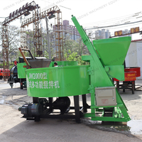 Pompe à eau industrielle, malaxeur à ciment réfractaire coulable, machine à mélanger le béton humide ou sec avec trémie élévatrice