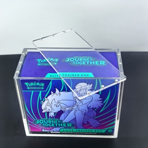 Estuche de exhibición de acrílico transparente para caja de sobres Pokémon ETB, tapa magnética, caja de almacenamiento a prueba de polvo, compatible con la caja de entrenador de élite Mega Evolution - Product Image 2