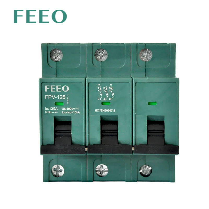 FPV-125 Solar DC Mini Circuit Breaker 80A 100A 125 Amp DC with 10ka Breaking Capacity DIN Rail Mounting · image 5