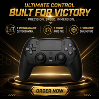 Control Inalámbrico Blanco para PS5, Joystick de Seis Ejes, Vibración Turbo Programable para PC