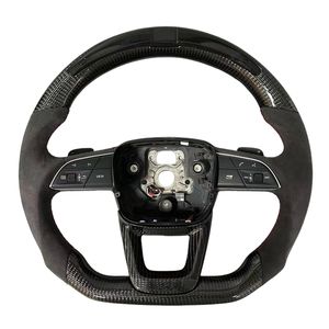 En Stock para <span class=keywords><strong>Audi</strong></span> A1 A3 S3 RS3 A4 S4 <span class=keywords><strong>RS4</strong></span> A5 A6 A7 A8 S5 RS5 R8 Q3 Alcantara fibra de carbono volante de coche <span class=keywords><strong>Interior</strong></span> automotriz - Product Image 1