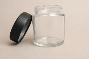 Pot cosmétique noir en plastique, cylindrique, avec couvercle à vis, en PP, finition mate - Product Image 5