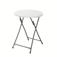 Hochleistungsfähiger Leichtgewichtiger Kunststoff Klappbarer Picknicktisch Rund Faltbar Modular Stapelbar für Outdoor-Restaurantnutzung