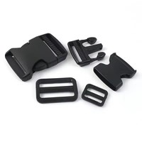 Meetee F5-6 32/50mm DIY Bagages Accessoires Vêtements Libération Fermoir Réglable Sangle Décorative Noir Libération Boucles En Plastique