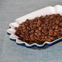 BP300 Ecocoffee plateau d'affichage d'échantillon de grain de café plaque en plastique réutilisable pour peser le remplissage scooping grains de café plateau de ventouses