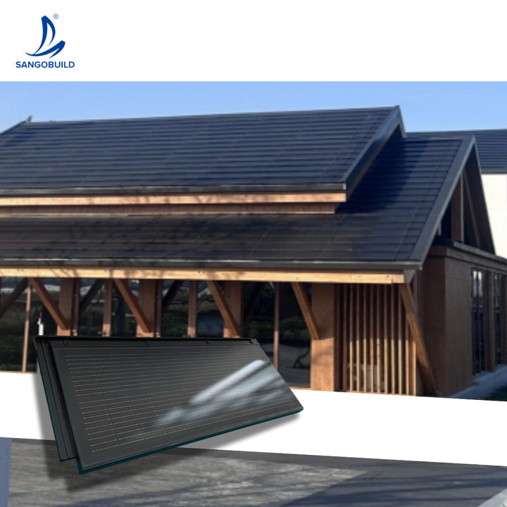 BIPV Building Materials Solar Roofing Panels Roof Tile on Grid Out Power 90W Household Green Power Photovoltaic Roof