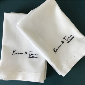 Simple <strong>Cloth</strong> Blush Wine Wedding Napkins Custom logo Embroidery <strong>Linen</strong> Soft Cocktail Restaurant <strong>Table</strong> Napkin Wedding - Product Image 3