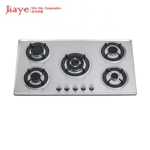 Cuisinière à gaz à 5 brûleurs Usine Prix de gros Appareil ménager Allumage AC Support en fonte Certificat CE Cuisinière intégrée Plaque à gaz - Product Image 3