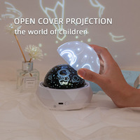 360 °   Lampe de projecteur dynamique rotative USB, projecteur d'ambiance pour chambre à coucher, veilleuse pour fête d'anniversaire, lampe pour chambre à coucher