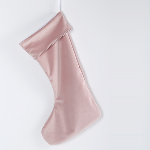 Grosir Kaus Kaki Dekorasi Pesta Kustom Hadiah Sublimasi Tas Santa Stoking Natal Beludru Merah Muda - Product Image 6