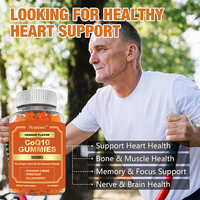 Complément alimentaire en gommes certifié GMP, marque privée OEM, végétalien, 500 mg de coenzyme Q10 et de vitamine B3, pour stimuler l'énergie cellulaire et la protection antioxydante