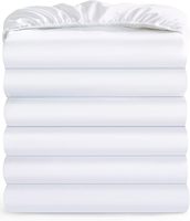 Vente chaude 2025 Draps plats en satin uni respirant élastique en coton polyester écologique 300 fils pour usage hôtelier