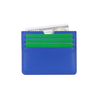 Porte-cartes minimaliste en cuir PU, étui fin pour cartes de crédit, logo personnalisé, vente en gros, mini portefeuille
