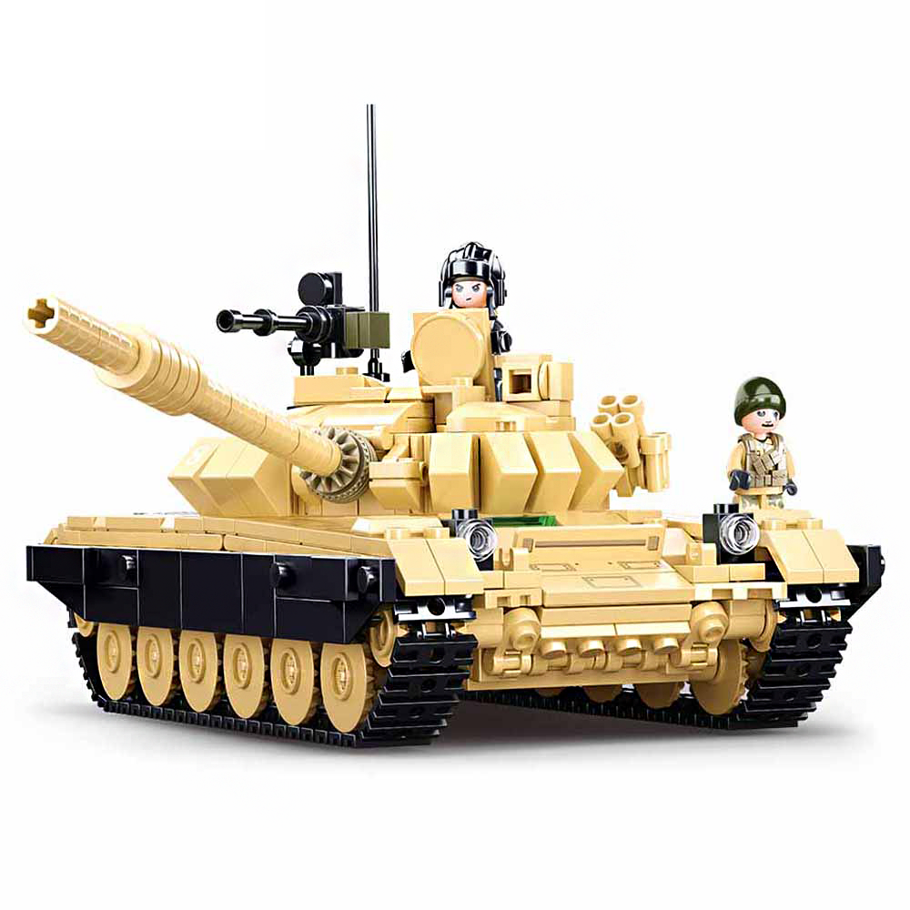 Sluban Building Block Brinquedos Morden Militar B1011 Main Battle Tank 2 IN1 770PCS Bricks Armored Car Compatível com as principais marcas