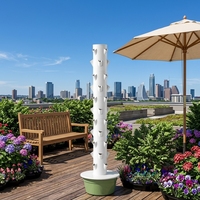 Système vertical hydroponique à 5-9 étages avec couverture anti-UV pour une utilisation à la maison et à la ferme, croissance rapide des cultures, faible consommation d'eau
