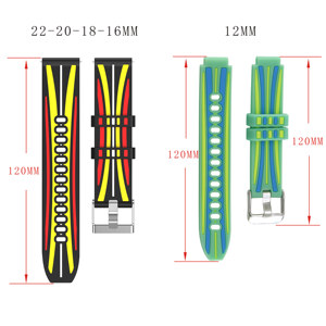 Bracelet de montre universel en silicone élastique respirant à motif papillon de 12 mm à 22 mm pour Huami pour Garmin - Product Image 5