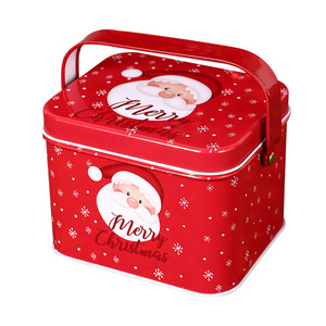 กล่องเก็บของคริสต์มาสลายศิลปะลึกลับ ทำจากโลหะ พกพาสะดวก ใช้ใส่ของขวัญ ขนม คุกกี้ ตกแต่งโต๊ะ - Product Image 1