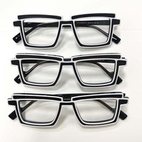 Montures de lunettes en acétate épaisses, montures optiques colorées, montures en acétate de haute qualité, bon marché, assortiment aléatoire pour hommes et femmes