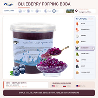 Bolas de Jugo de Arándano y Manzana Verde Listas para Usar, No Requiere Cocción, Certificación HACCP, OEM Disponible para Té de Burbujas