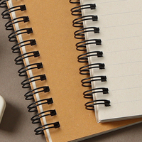 Großhandel Schule Briefpapier Artikel Benutzer definierte A5 B5 Werbe 350g Kraft papier Abdeckung Spiral Notebook für Studenten