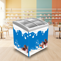 Vente directe d'usine, congélateur à crème glacée professionnel de 300 L, réfrigérateur commercial avec compartiment de congélation profonde