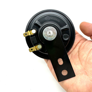 12V Disc Horn 110dB Single Tone, 425Hz, Black with Steel <strong>Bracket</strong>, for Car Motorcycle and E-Bike - Product Image 4