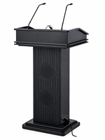 Pupitre numérique de conférence avec double microphone et haut-parleur pour l'école, l'université, la salle de conférence, la table d'enseignant