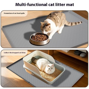 Tapete de Silicona Grande para Arena de Gato, Grueso, Impermeable, Anti-fugas, para Limpieza de Mascotas, Diseño Moderno - Product Image 4