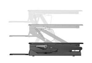 V-gắn kết nhà văn phòng hiện đại màn hình kép máy tính xách tay bàn Chiều cao có thể điều chỉnh máy tính Riser ngồi đứng chuyển đổi làm bằng nhựa VM-LD07 - Product Image 6