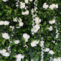 Décoration de fond de mariage nouveauté panneau floral en soie 5D/8D personnalisé mur de fleurs de roses artificielles pour scène de fête de mariage