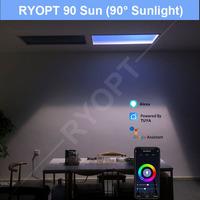 Panneau de plafond artificiel à 90 degrés, lumière bleue inspirée du ciel, lucarne artificielle de couleur 6500K, éclairage circadien encastré