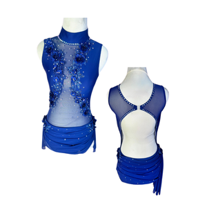 Tenue de performance de ballet pour adultes Alexandra Lyrical, en nylon et spandex bleu marine élégant, offrant une flexibilité pour la danse expressive. - Product Image 5