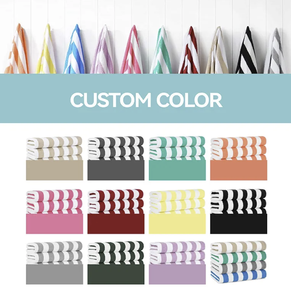 SERVIETTES DE PLAGE Voyage OEM Vietnam Personnaliser 299 et ci-dessous Bande en option Coton rayé écologique Tissé Rectangulaire - Product Image 4