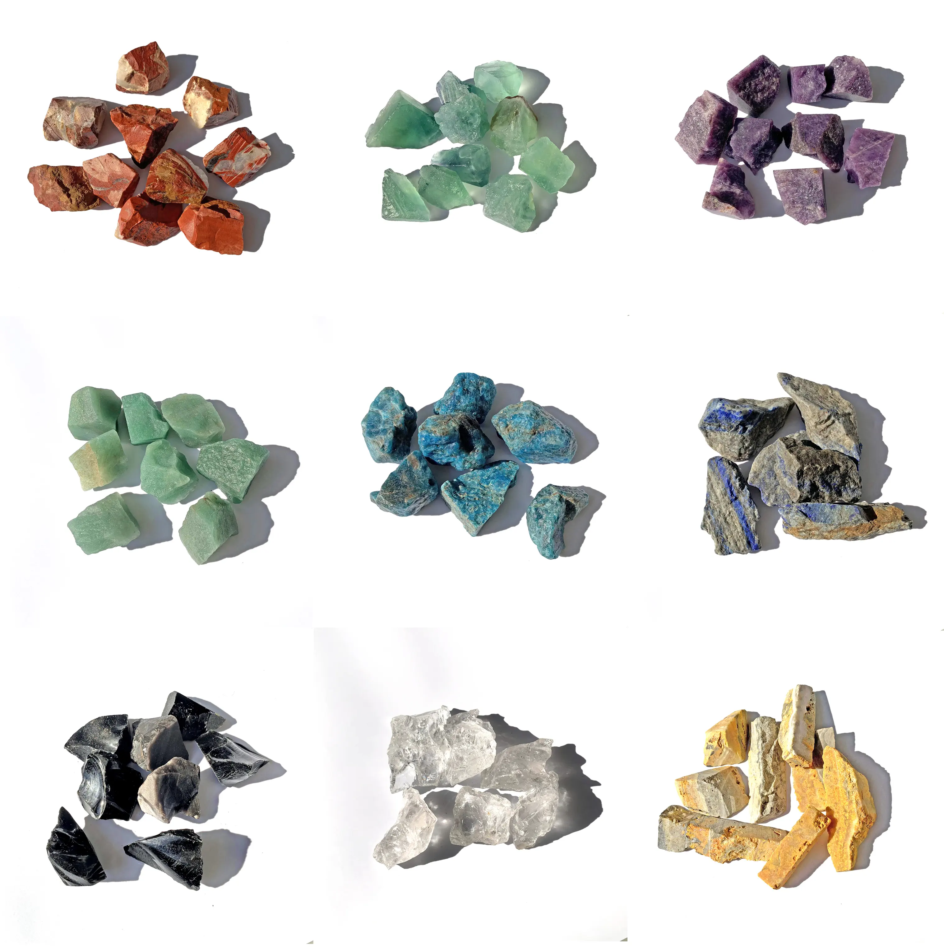 Wholesale natural crystal raw stone various materials irregular decorative gemstones